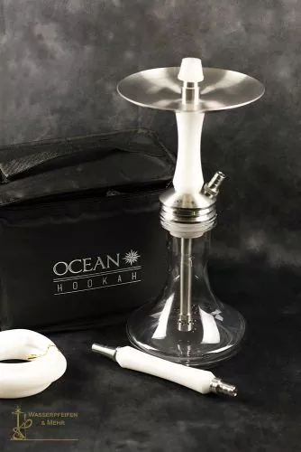 Ocean Hookah Kaif S „Small“ Steel - White - Clear