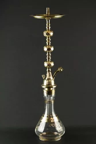 Syrian hookah #2 with bohemian crystal glass Bowl Clear